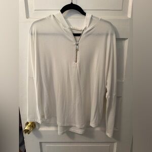 Jolie White Hoodie Sweatshirt